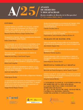 ANALES DE DERECHO Y DISCAPACIDAD  A/25   V0LUME 10