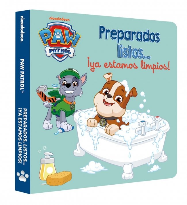 PAW PATROL | PATRULLA CANINA. LIBRO DE CARTÓN - PREPARADOS, LISTOS... ¡YA ESTAMOS LIMPIOS!