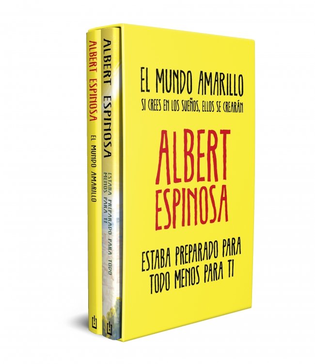 ESTUCHE ALBERT ESPINOSA (CONTIENE: EL MUNDO AMARILLO Y ESTABA PREPARADO PARA TODO MENOS PARA TI)
