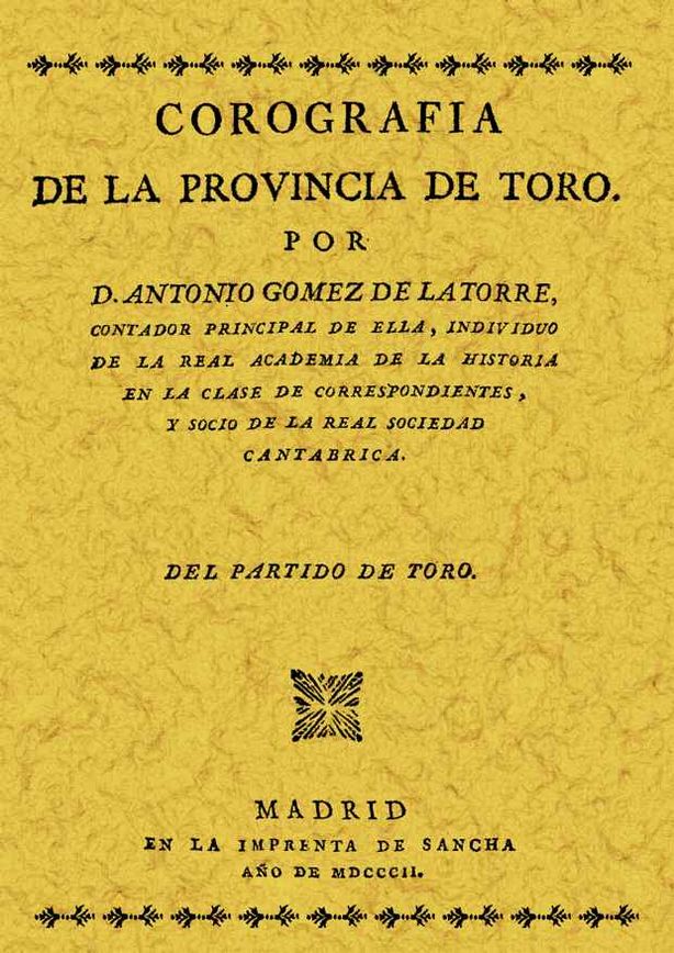 COROGRAFIA DE LA PROVINCIA DE TORO