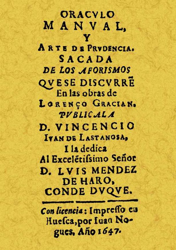 ORACULO MANUAL Y ARTE DE PRUDENCIA