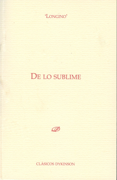 DE LO SUBLIME  Clasicos Dykinson