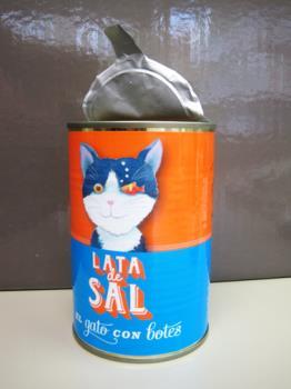 LATA DE SAL LATA EL GATO CON BOTES