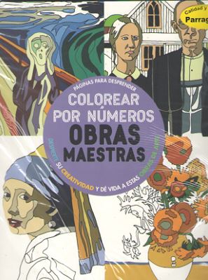 COLOREAR POR NUMEROS OBRAS MAESTRAS - PAGINAS PARA DESPRENDER