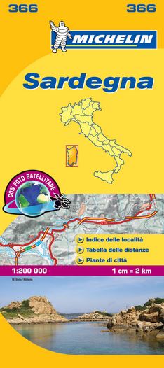 SARDEGNA MAPA LOCAL ITALIA MICHELIN 366