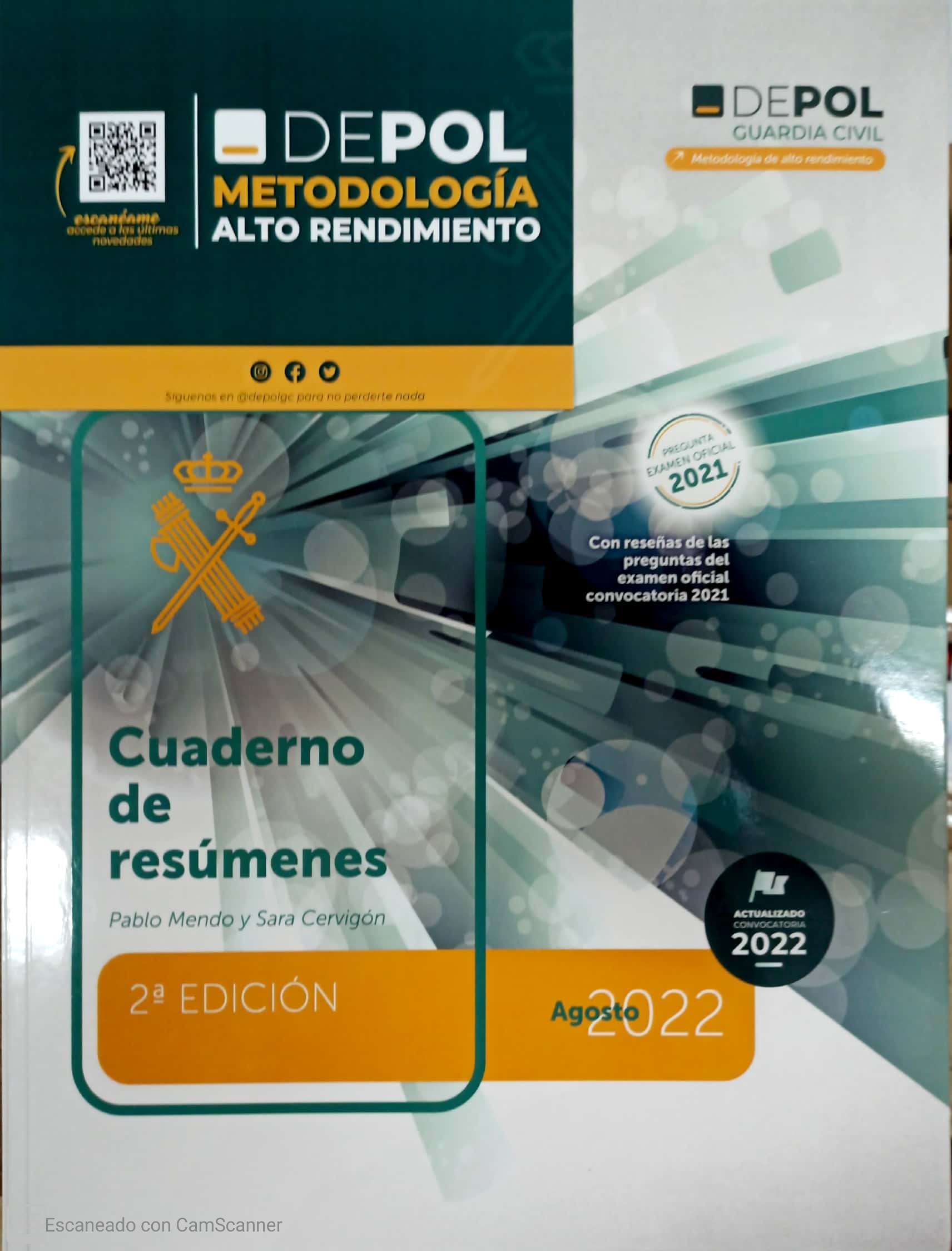 INGRESO ESCALA DE CABOS Y GUARDIAS METODOLOGIA ALTO RENDIMIENTO. Cuaderno de resúmenes