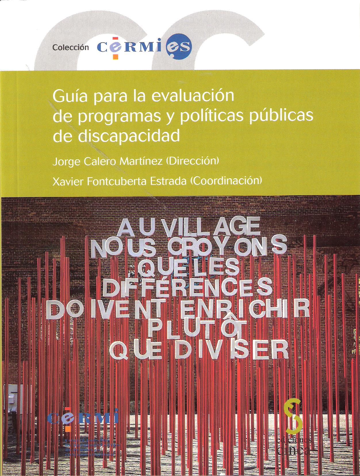GUIA PARA LA EVALUACION DE PROGRAMAS Y POLITICAS PUBLICAS DE DISCAPACIDAD