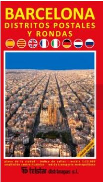 PLANO DE BARCELONA DISTRITOS POSTALES Y RONDAS