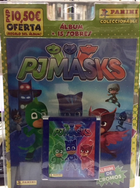 PACK ALBUM + SOBRES CROMOS PJMASKS 2018