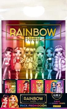 STARTER PACK ALBUM Y 4 SOBRES RAINBOW HIGH