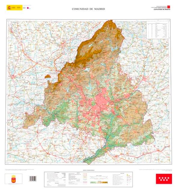 MAPA DE LA COMUNIDAD DE MADRID E1:200.000 EN RELIEVE