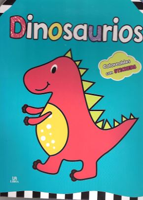 DINOSAURIOS -COLOREABLES CON STICKERS-