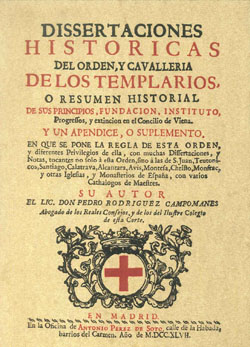 TEMPLARIOS. DISERTACIONES HISTORICAS DE ORDEN Y CAVALLERIA