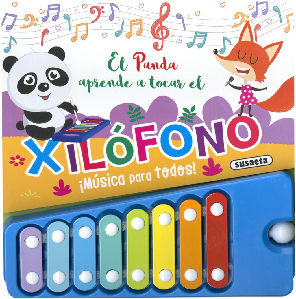 PANDA APRENDE A TOCAR XILOFONO