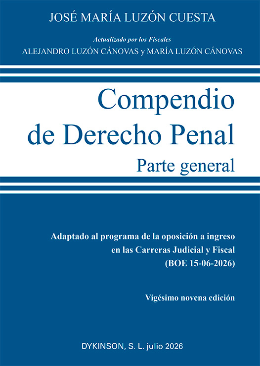 COMPENDIO DE DERECHO PENAL. PARTE GENERAL. EDICIÓN 2026